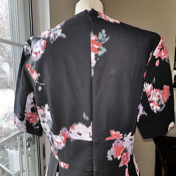 NWT Brooks Brothers Ponte Rose Dark Navy Party Dress Fit Flare Size 10 $228 - Picture 12 of 16